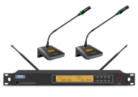 強(qiáng)抗手機(jī)干擾一拖二無(wú)線會(huì)議麥克風(fēng)KM-9512