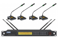 強(qiáng)抗手機(jī)干擾一拖四無(wú)線會(huì)議麥克風(fēng)KM-9588
