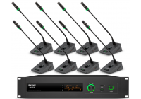 強(qiáng)抗手機(jī)干擾一拖八無(wú)線會(huì)議麥克風(fēng)KM-9518