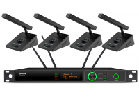 真分集U段紅外對(duì)頻無線會(huì)議一拖四KM-9340