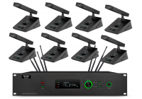 無(wú)線編組視頻跟蹤真分集一拖八麥克風(fēng)KM-6618